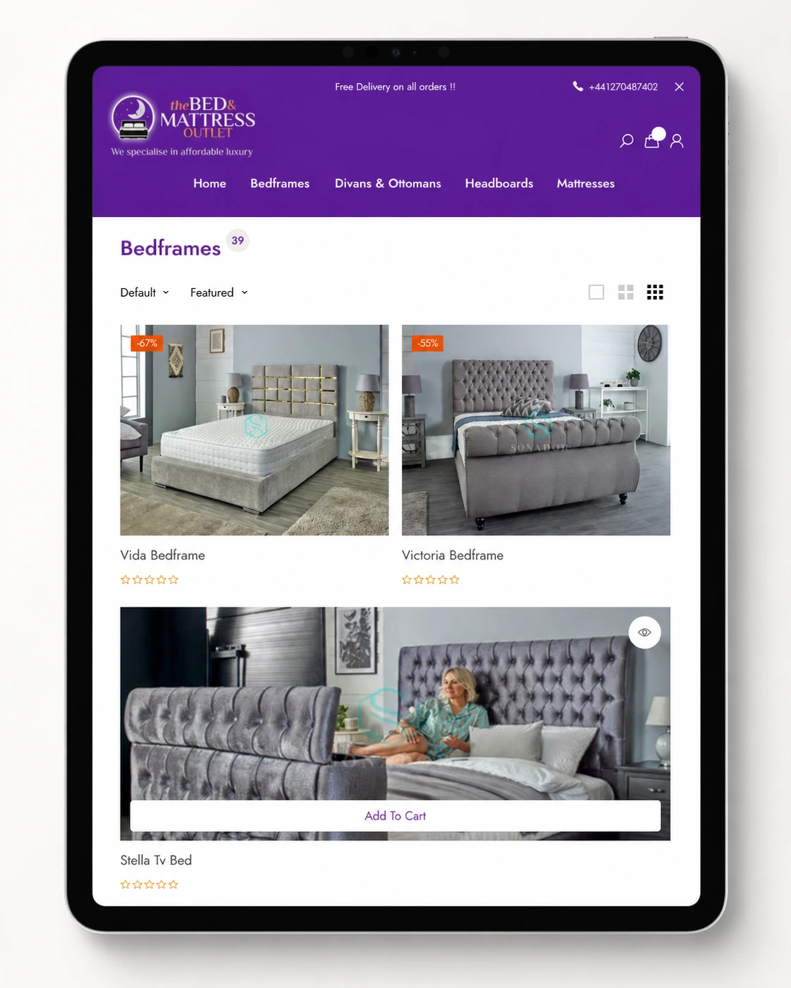 The Bed & Mattress Outlet website project