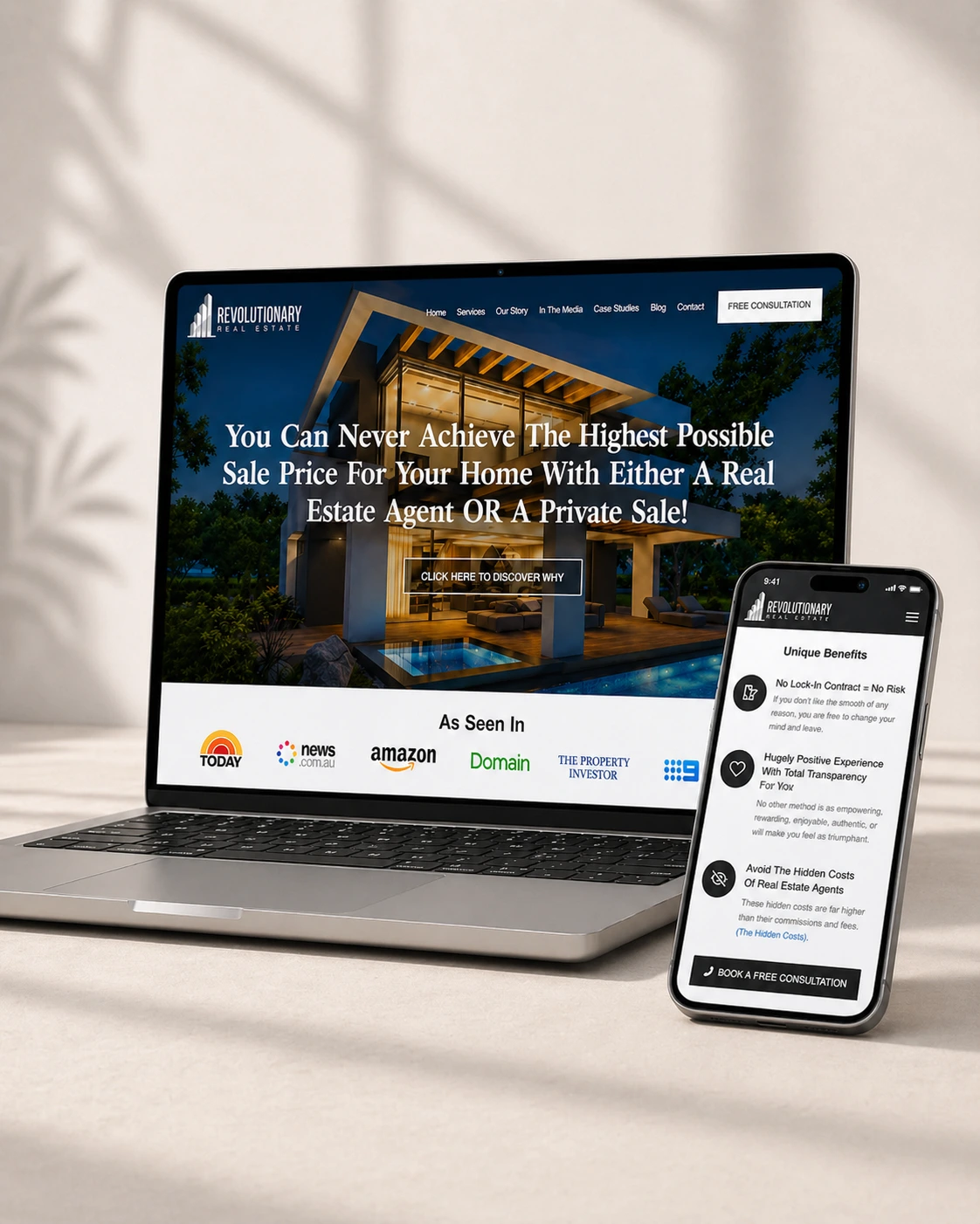 Revolutionary Real Estate website project
